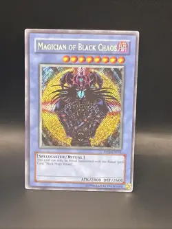 Konami Magician of Black Chaos PP01-EN001 Secret Rare Unlimited Yugioh Card - Image 1