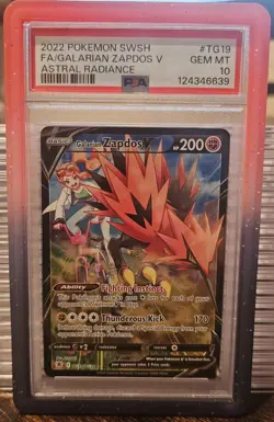 Pokemon Galarian Zapdos v Astral Radiance TCG Card TG19/TG30 Psa 10 Gem Mint - Image 1
