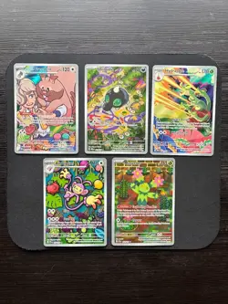 Pokemon Card Lot 5x IR Full Art Greedent Shroodle Hydrapple Ambipom Maractus - Image 1
