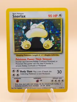 Snorlax (No Symbol) Holo Rare Jungle 11/64 Pokemon Card - WOTC 1999 - Image 1