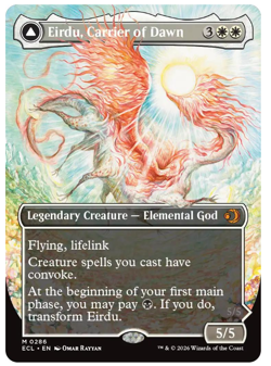 Eirdu, Carrier of Dawn - Borderless Lorwyn Eclipsed MTG - Image 1