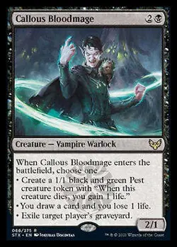 Callous Bloodmage [Strixhaven: School of Mages] Magic MTG - Image 1