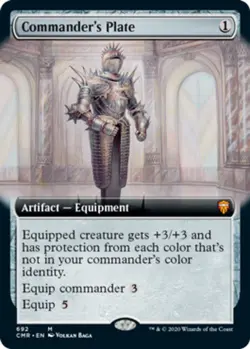 [1x] Commander's Plate - Extended Art Near Mint, English Commander Legends MTG M - Image 1
