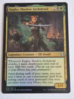 [MTG] Kagha, Shadow Archdruid (Foil) (Foil Etched) (537) (CLB) NM - Image 1