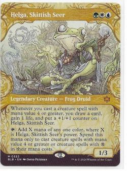 Helga, Skittish Seer (Showcase) - Bloomburrow - Magic the Gathering MTG Mythic - Image 1
