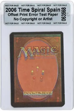 MTG Spanish 2006 Time Spiral OFFSET REVERSE Lands 282 Factory Test Print ERROR - Image 1
