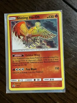 Shining Ho-Oh SM70 Pokemon Sun & Moon Black Star Promo Holo NM - Image 1