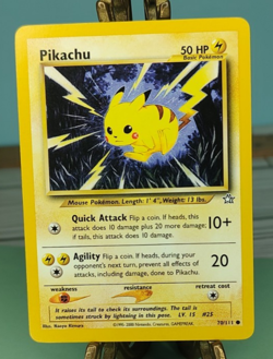 Pokemon Pikachu Neo Genesis Rare Regular 70/111 Card Trading Card TC - Image 1