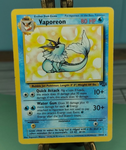 Pokemon Vaporeon 28/64 Jungle HP Regular Trading Card TCG - Image 2