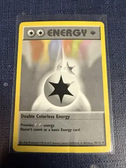 Pokemon - Base Set 1st Edition Shadowless - Double Colorless Energy 96/102 - LP - Image 1