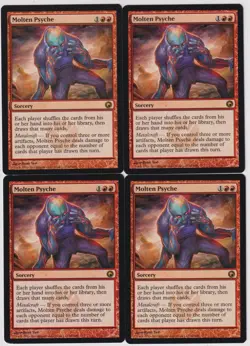 MTG 4X Molten Psyche X4 Scars of Mirrodin Magic - LP/MP - Image 1