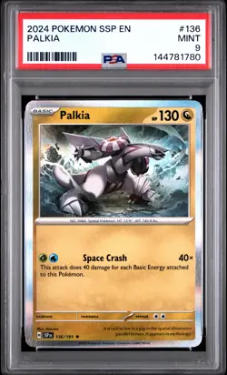 2024 POKEMON SSP EN-SURGING SPARKS #136 PALKIA PSA 9 - Image 1