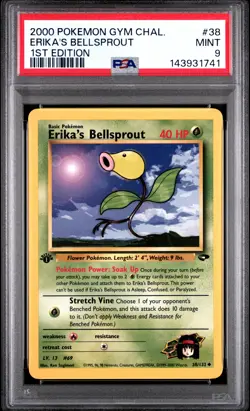 2000 POKEMON GYM CHALLENGE 1ST EDITION #38 ERIKA'S BELLSPROUT PSA 9 - Image 1