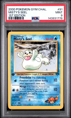 2000 POKEMON GYM CHALLENGE 1ST EDITION #91 MISTY'S SEEL PSA 9 - Image 1