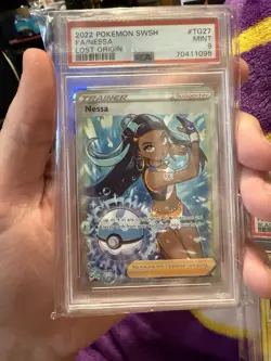 2022 Pokemon SWSH Lost Origin Nessa Trainer Gallery #TG27/TG30 PSA 9 - Image 1