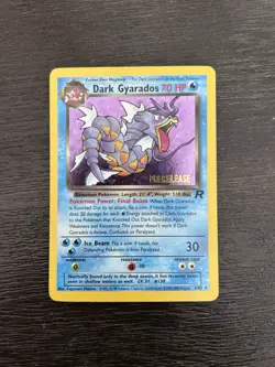 Pokemon Dark Gyarados Prerelease Holo Promo 08/82 Wotc 70 HP Card - Image 1