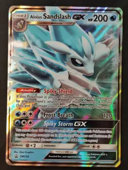 Alolan Sandslash GX SM236 🧊 Sun & Moon Rare Black Star Promo, Pokemon 2020 (NM) - Image 1