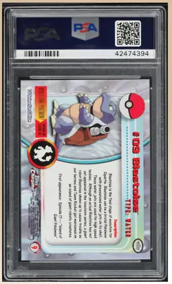 2000 TOPPS CHROME POKEMON T.V. #9 BLASTOISE PSA 10 - Image 2