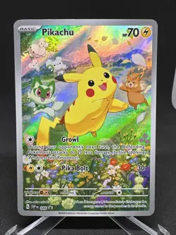 Pokemon PIKACHU SVP 088 Scarlet & Violet Full Art Black Star Promo Paldean Chest - Image 2