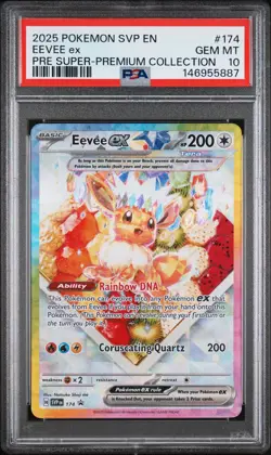 2025 POKEMON PRISMATIC EVOLUTIONS SUPER-PREMIUM COLLECTION EEVEE EX PSA 10 - Image 1