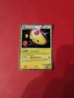 Pokemon TCG Ampharos Prime 105/123 HeartGold SoulSilver Holo Ultra Rare LP/MP - Image 2