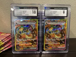 2024 POKEMON JPN TERASTAL FEST EX SAR FLAREON EX CGC 10 GEM MINT & 9 - Image 1