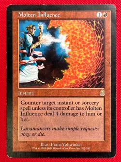 MTG 1X Molten Influence X1 Odyssey Magic - HP (Top Right corner bend) - Image 1
