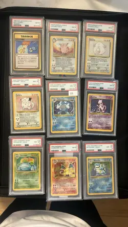 POKEMON BASE SET LOT PSA 8 Charizard, Blastoise, Venusaur - Image 1