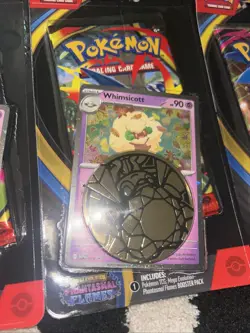 Pokemon TCG Phantasmal Flames Blister Pack Factory Sealed Whimsicott Promo - Image 3