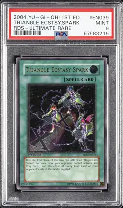 2004 YU-GI-OH! RDS-RISE OF DESTINY #EN039 TRIANGLE ECSTASY SPARK PSA 9 - Image 1