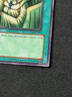 Yugioh Graceful Charity SDP-040 Unlimited Rare MISPRINT Eye SHIFT NM - Image 2