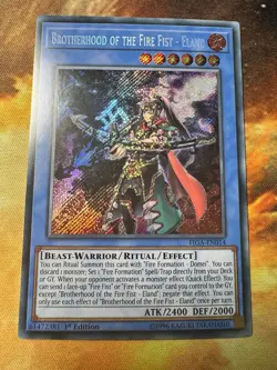 | Yugioh Brotherhood of the Fire Fist - Eland FIGA-EN014 1st Secret NM 🔥 | - Image 1