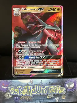 Pokemon Card Salamence GX 44/70 Sun & Moon Dragon Majesty Ultra Rare NM - Image 1