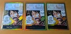 Lot Of 3 One Piece Don!! Card Gold (Luffy) Op15 Adventure On Kami's Island - Image 1