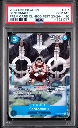 2024 ONE PIECE PREMIUM COLLECTION BANDAI CARD GAME FEST EDITION SENTOMARU PSA 10 - Image 1