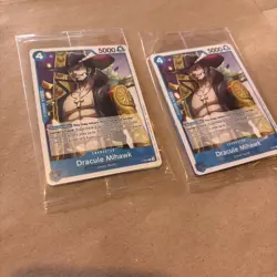 One Piece TCG Set of 2x Dracule Mihawk P-081 SEALED Promos OP-11 English PROSHIP - Image 1