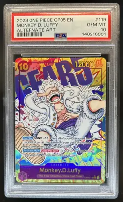 2023 One Piece New Era Monkey.D.Luffy Secret Rare Alt Art #OP05-119 PSA 10 - Image 1