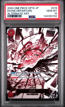 2024 ONE PIECE JPN OP10-ROYAL BLOOD ALTERNATE ART #019 DIVINE DEPARTURE PSA 10 - Image 1