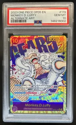 2023 One Piece New Era Monkey.D.Luffy Secret Rare Alt Art #OP05-119 PSA 10 - Image 1