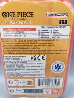 One Piece TCG Tin Pack Set Vol. 2 Lot of 3-New/Factory Sealed - Image 2
