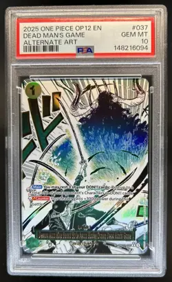 2025 One Piece Aura Nine Sword Style Asura Blades Drawn Alt Art #OP12-037 PSA 10 - Image 1