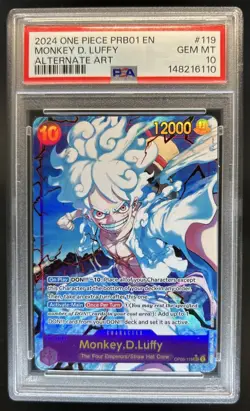 2024 One Piece The Best Monkey.D.Luffy Secret Rare Alt Art #OP05-119 PSA 10 - Image 1