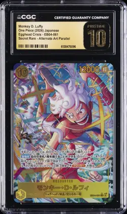 2026 ONE PIECE JPN EGGHEAD CRISIS SR ALT ART MONKEY D. LUFFY CGC 10 PRISTINE - Image 1