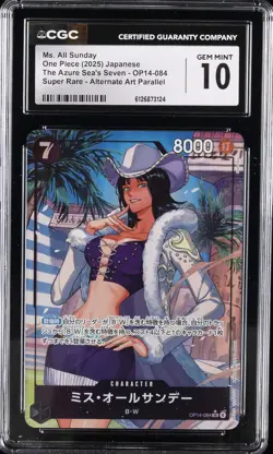 2025 ONE PIECE JAPANESE THE AZURE SEA'S SEVEN MS. ALL SUNDAY CGC 10 GEM MINT - Image 1