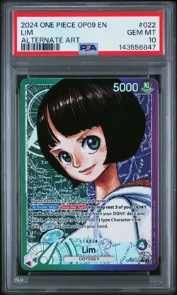 2024 ONE PIECE OP09-EMPERORS IN THE NEW WORLD ALTERNATE ART #022 LIM PSA 10 - Image 1