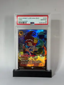 2025 Disney Lorcana EN 9 Ariel Enchanted #232 PSA 10 GEM MINT LOW POP - Image 1