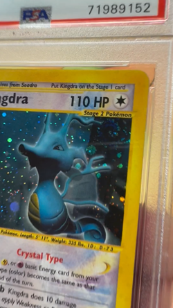Pokemon PSA 8 Triple (3) Swirls 🌀 Crystal Kingdra #148 Holo 2003 Aquapolis - Image 2
