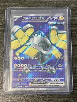 Iron Hands ex 223/182 - Near Mint Sv04: Paradox Rift Holo Full Art Pokemon Tcg - Image 1