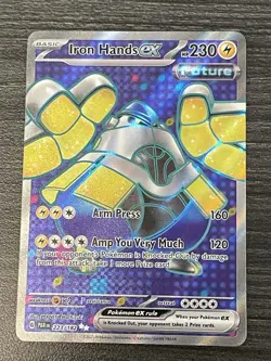 Iron Hands ex 223/182 - Near Mint Sv04: Paradox Rift Holo Full Art Pokemon Tcg - Image 2