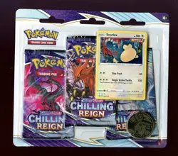 Pokemon TCG: Chilling Reign 3-Pack Blister Snorlax Promo - Brand New & Sealed - Image 1